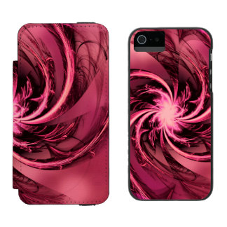 Fractal Twisted Purple & Plum Incipio Watson™ iPhone 5 Wallet Case