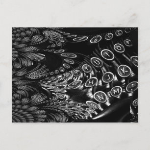 Fractal Typewriter Postcard