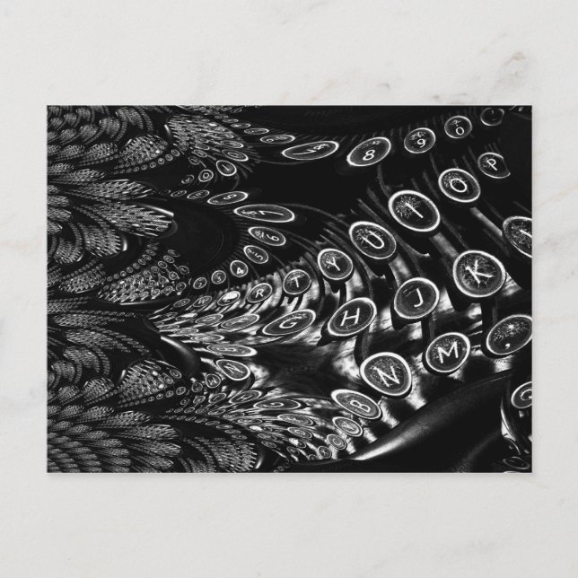 Fractal Typewriter Postcard (Front)