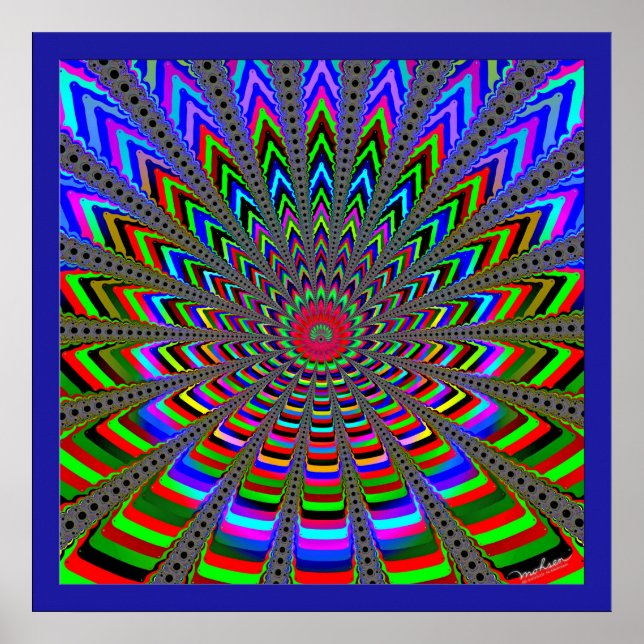 Fractal Water Lily Poster (Front)