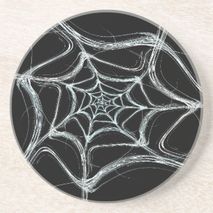 Fractal Web Series-1---B&W Coaster 1 of colours