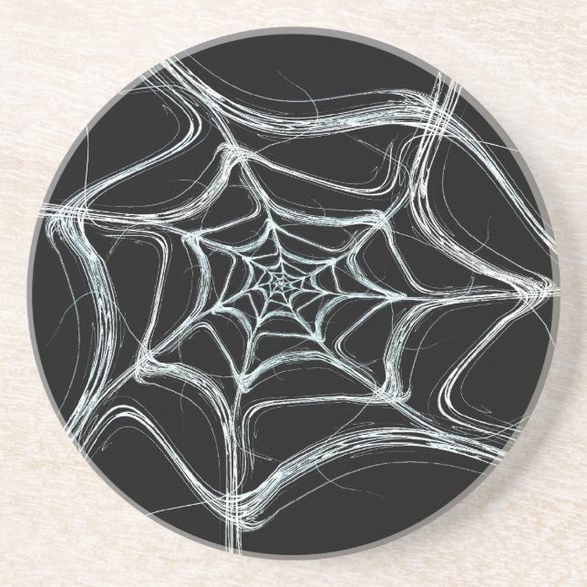 Fractal Web Series-1---B&W Coaster 1 of   colours (Front)