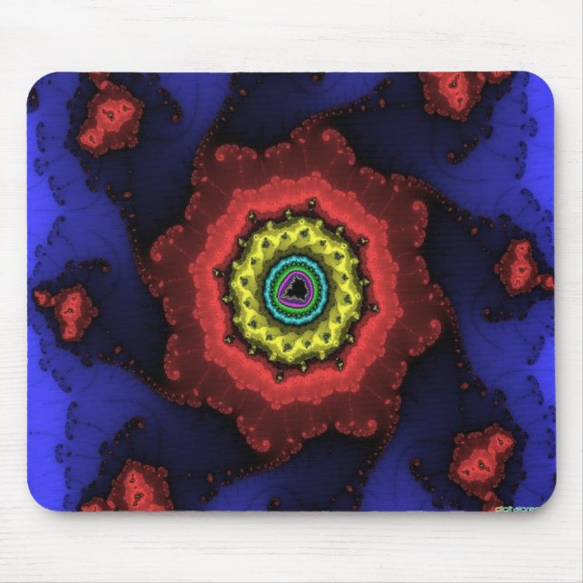 fractal wheel mouse mat (Front)