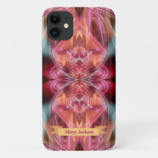 Fractal Whispers w/ Custom Name iPhone 11 Case