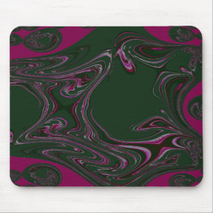 Fractal Wine n Green Mouse Pad