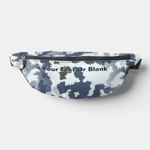 Fractal Winter Camouflage Bum Bags