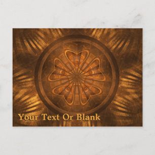 Fractal Wood Carving Postcard