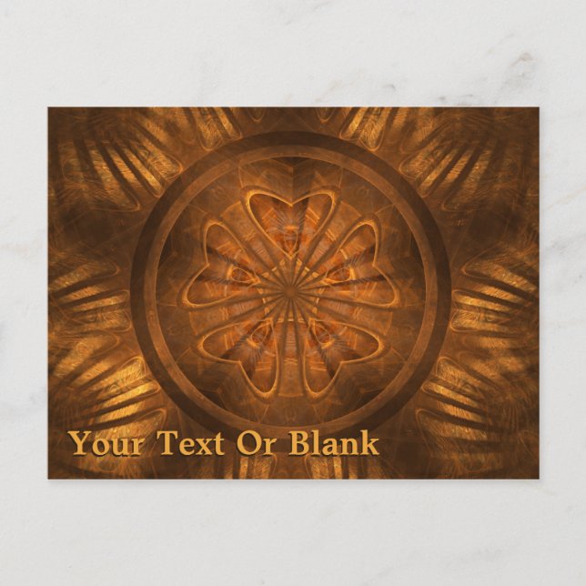 Fractal Wood Carving Postcard (Front)