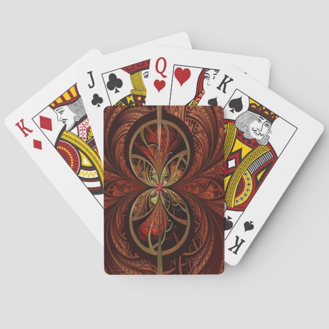Fractal Wood Playing Cards (Back)