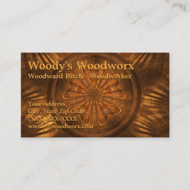 Fractal Woodworker Business Card (Front)