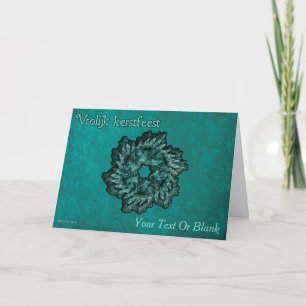 Fractal Wreath - Vrolijk kerstfeest Card
