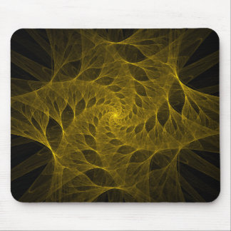 Fractal Yellow Spiral Mousepad