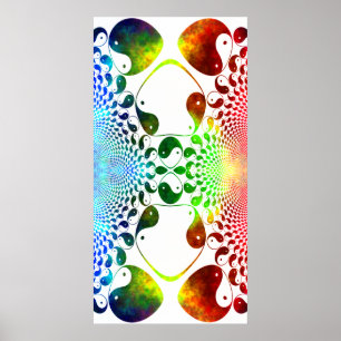 Fractal Yin Yang Mirror Poster
