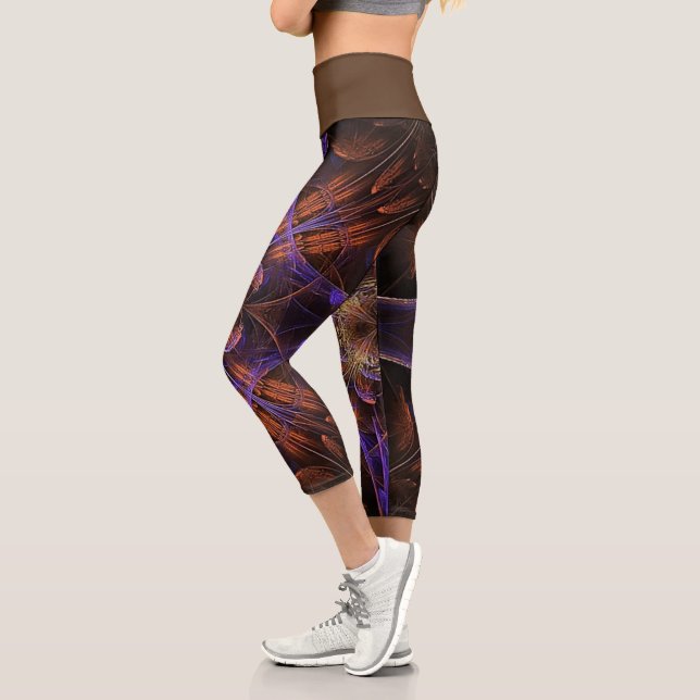 Fractal | Zazzle_Growshop. Capri Leggings (Left)