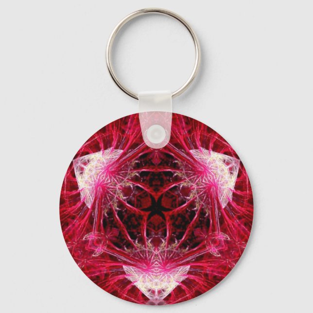 FractalART RedFaces Keychain (Front)