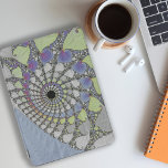 Fractale texture végétale iPad pro cover<br><div class="desc">Fractale composée de motifs à l’aspect de feuilles d’arbres. 
Couleurs tendres.</div>