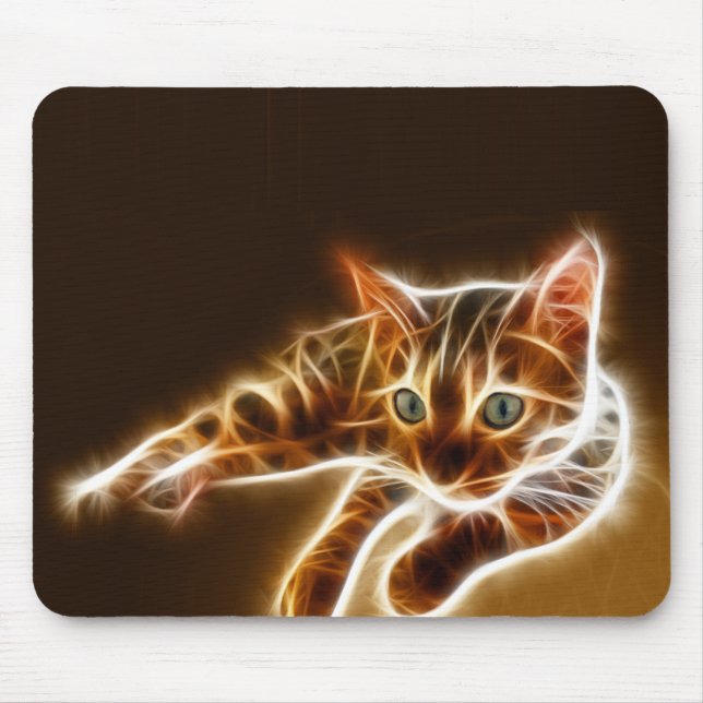 Fractalius Bengal Cat Mouse Mat (Front)