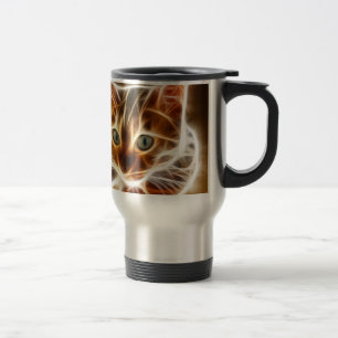 Fractalius Bengal Cat Travel Mug