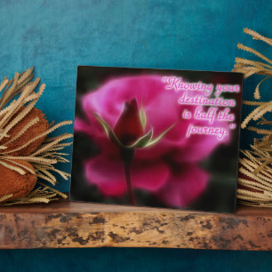 Fractalius Rose Inspirational Plaque