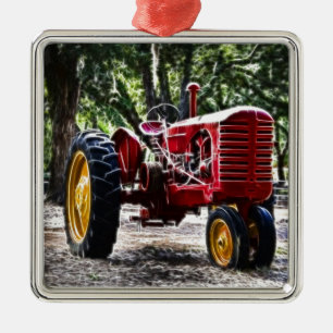 Fractalius Tractor Metal Tree Decoration