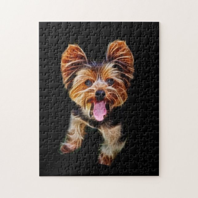 Fractalius Yorkie Jigsaw Puzzle (Vertical)