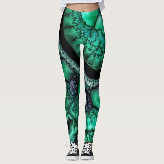 Fractalized malachite4 leggings (Front)