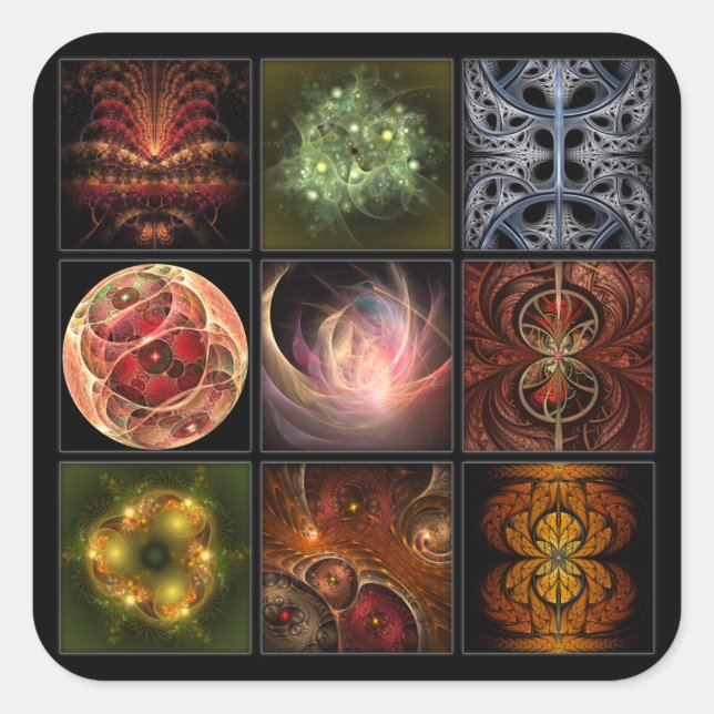 Fractalworld Square Sticker (Front)