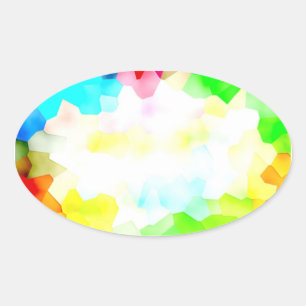 Fractions of Light and Colour Oval Sticker