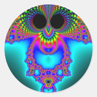 Fractowl Classic Round Sticker