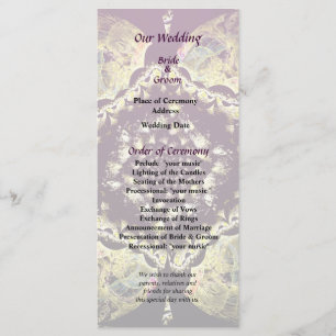 Fractrals - Persian Floral Motif Wedding Program Programme