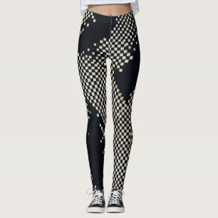 Fractured Chequerboard Leggings