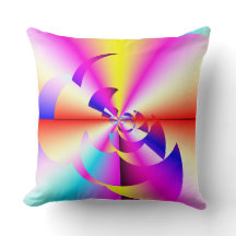 Fractured Fractal: Fractal Mirror Throw Pillow