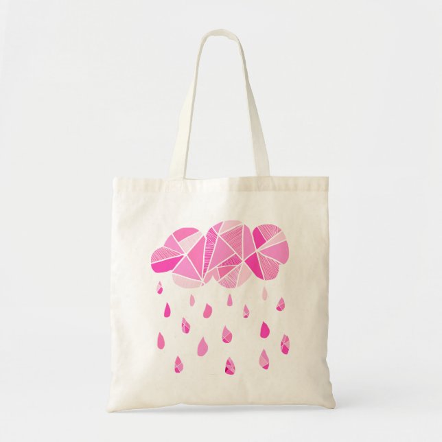 Fractured Pink Cloud Tote Bag (Front)