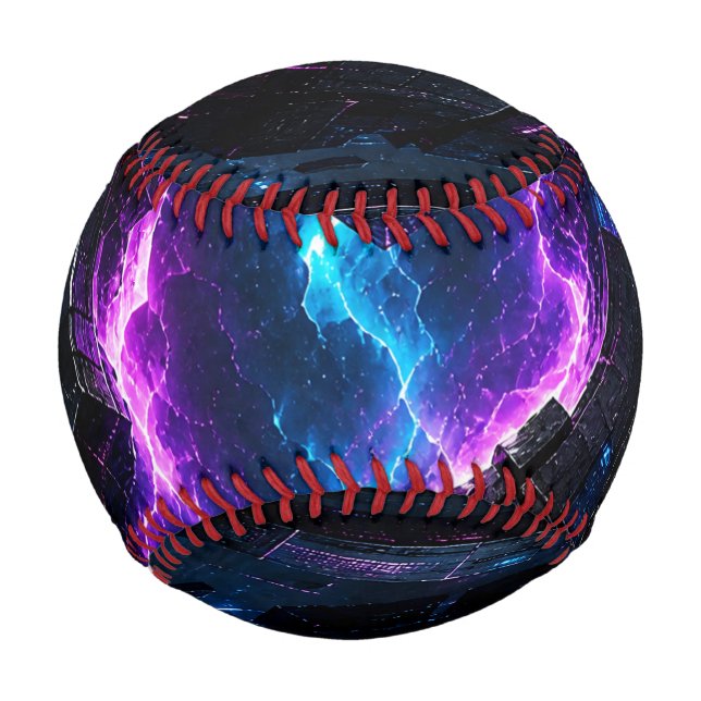 Fractured Portal of Neon Singularity Baseball (Front)