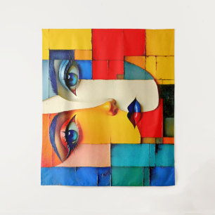 "Fractured Realities" – An Abstract Portrait Tapestry