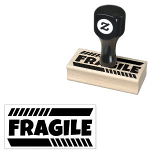 Fragile Bold Custom Rubber Stamp