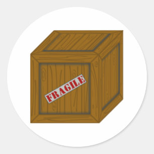 Fragile Box Classic Round Sticker