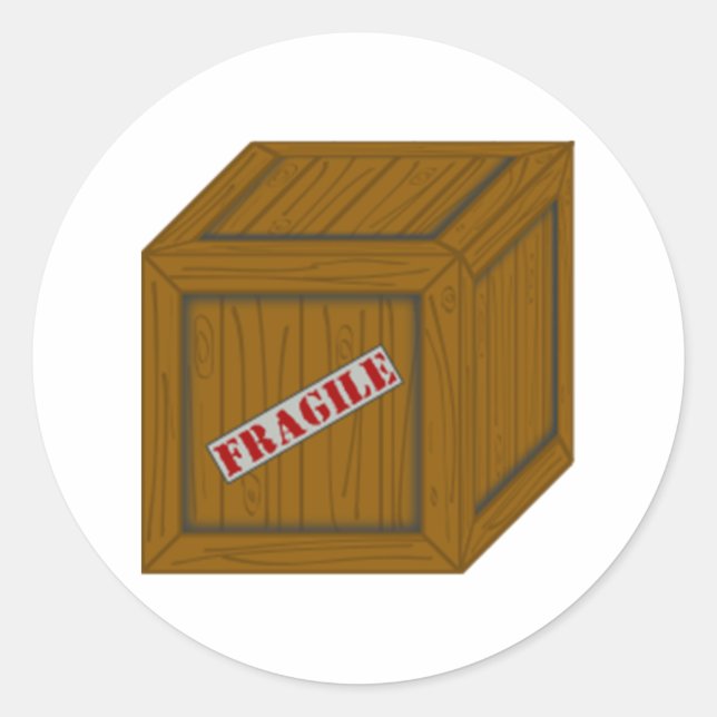 Fragile Box Classic Round Sticker (Front)