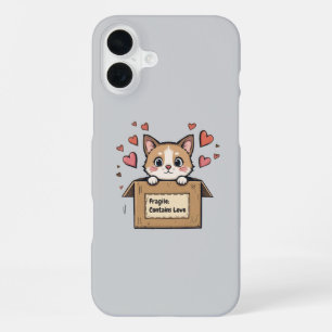 Fragile: Contains Love iPhone 16 Plus Case