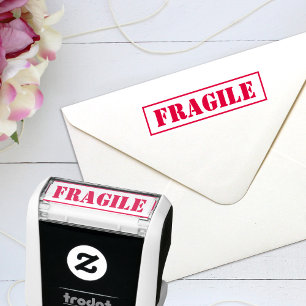 Fragile Custom Framed Text Office Self-inking Stamp