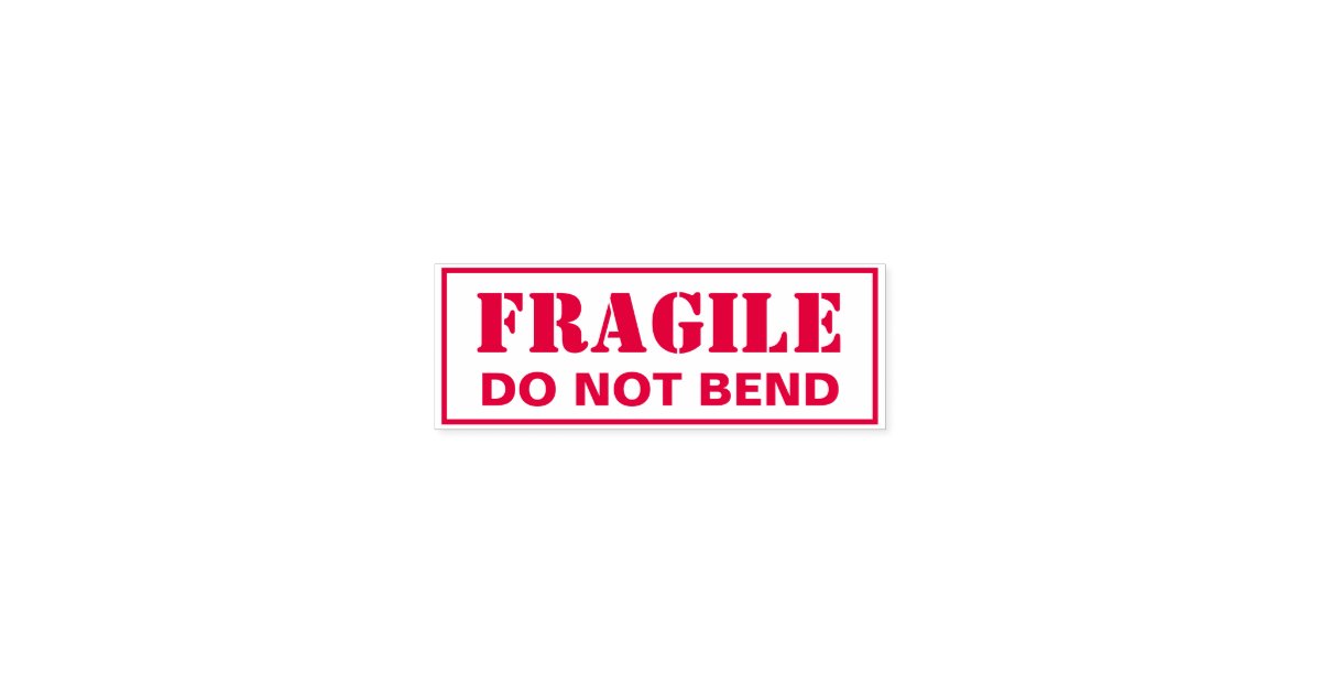 Fragile Do Not Bend Custom Framed Text Self inking Stamp Zazzle co uk fragile-do-not-bend-custom-framed-text-self-inking-stamp-zazzle-co-uk