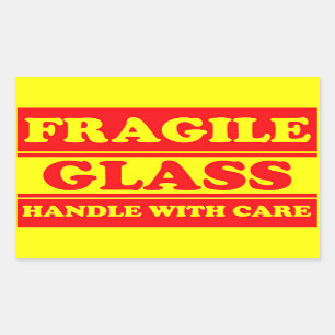 Fragile Glass Shipping Label