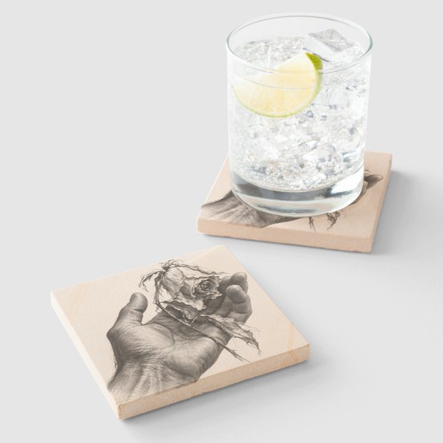 Fragile Grip Stone Coaster (Side)