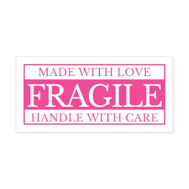 Fragile Handle with Care 2.15" x 0.78" Stamp (Design)