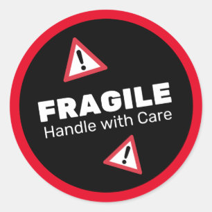 Fragile Handle with Care Classic Round Sticker