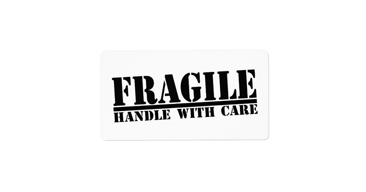 Fragile Handle With Care Labels Zazzle Co Uk