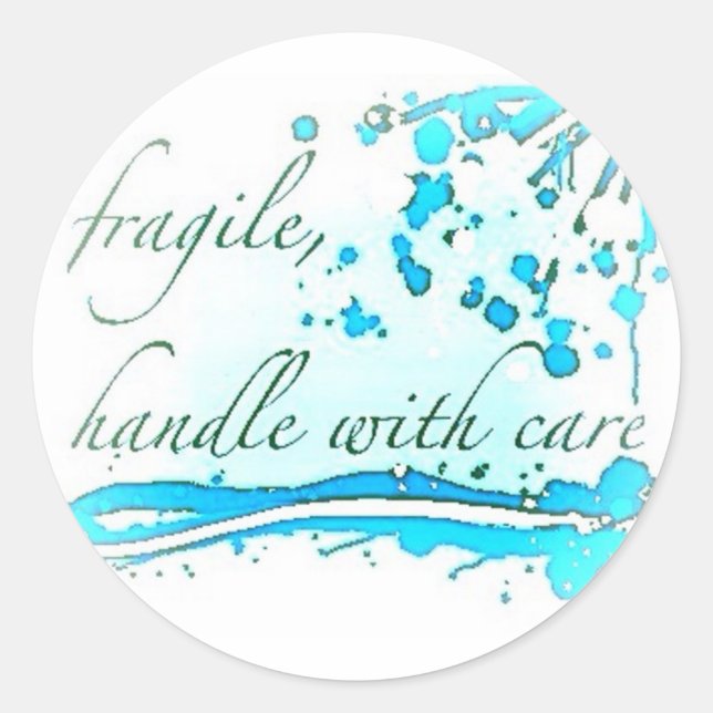 fragile handle with care large sticker (Front)