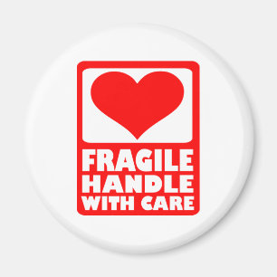 Fragile handle with care magnet
