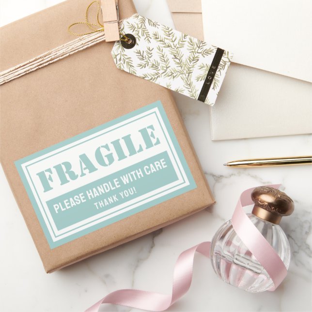 Fragile Handle With Care Mailing and Packaging Rectangular Sticker (Gifting)