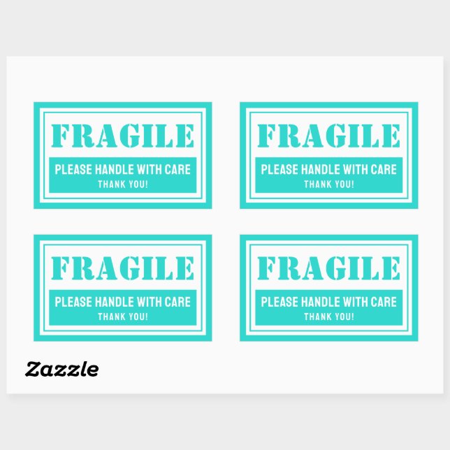 Fragile Handle With Care Mailing and Packaging Rectangular Sticker (Sheet)